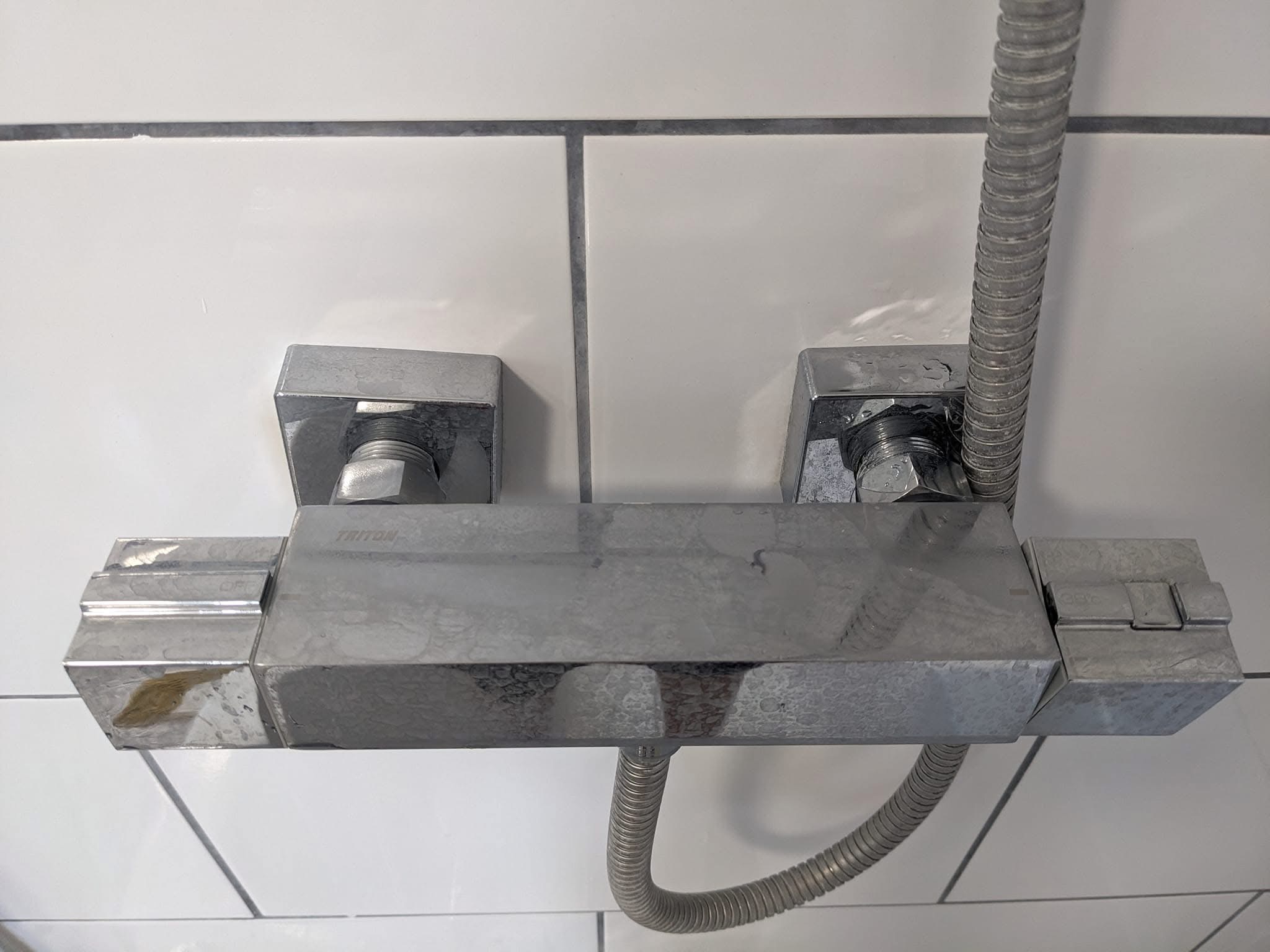 Shower cubicle before deep clean